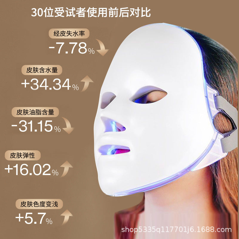 Colorful LED Beauty Mask Red Blue Light Therapy Device